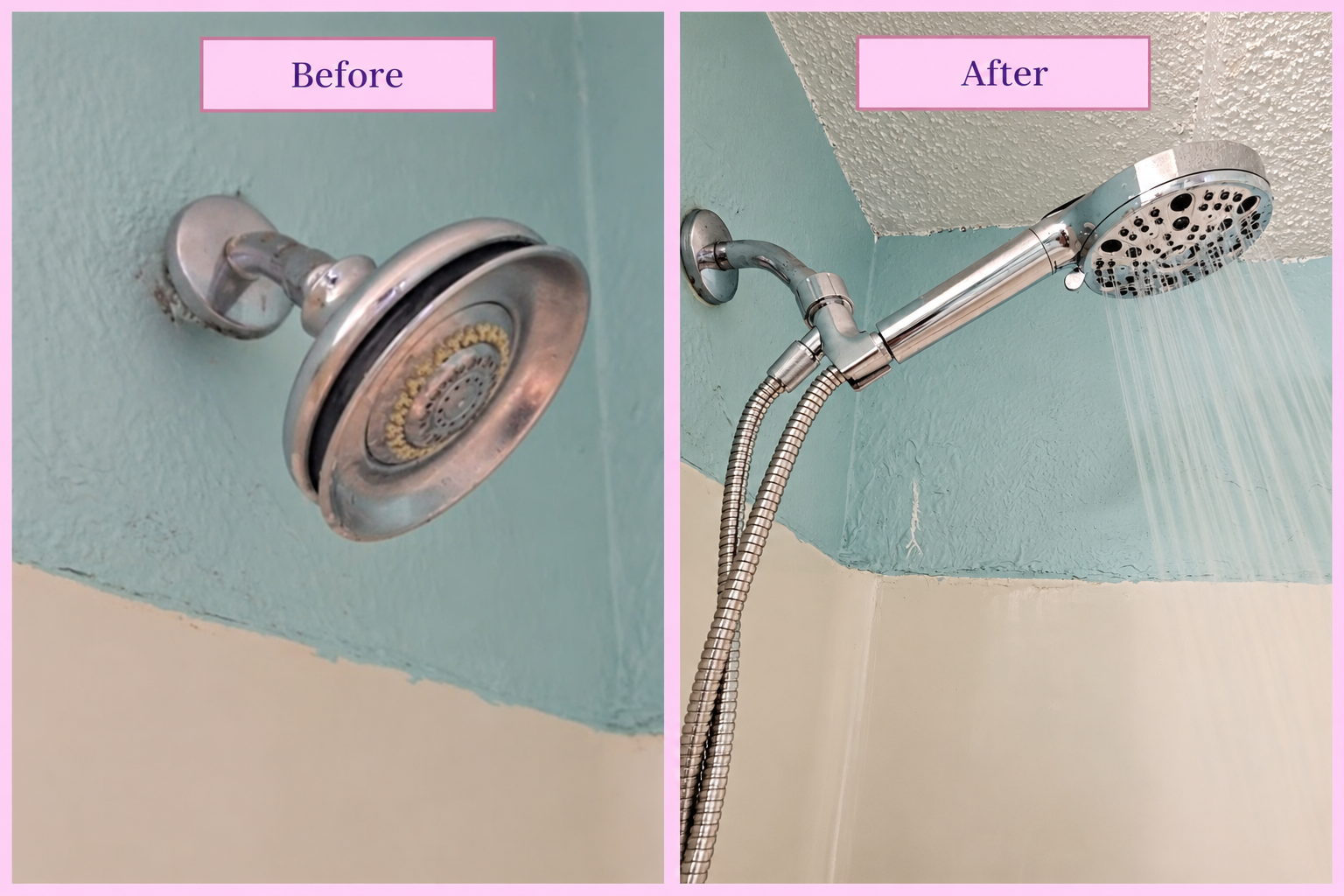 Showerhead refresh by Handy-Lady Helper