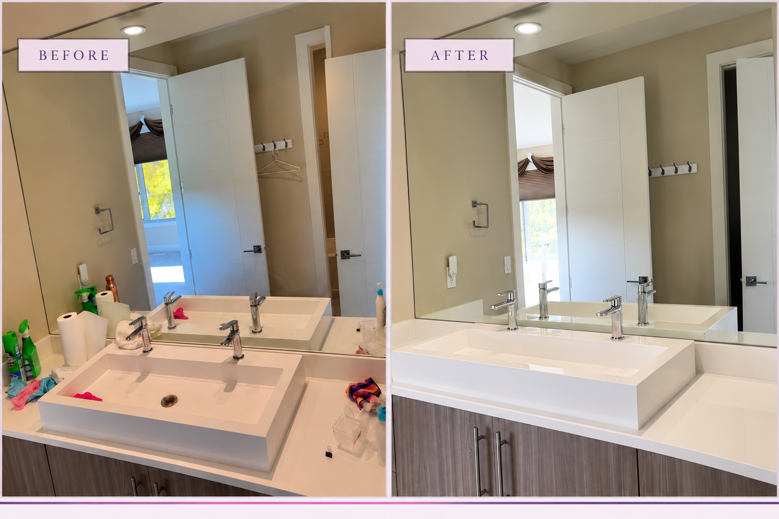 Bathroom finishing details by Handy-Lady Helper